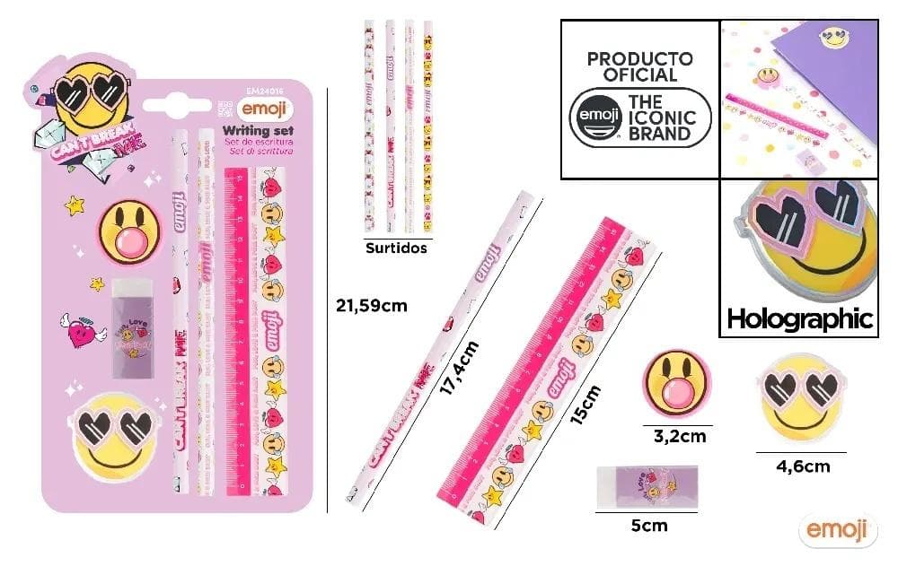 Zestaw do pisania Emoji MP Main Paper różowy blister 232x146 mm