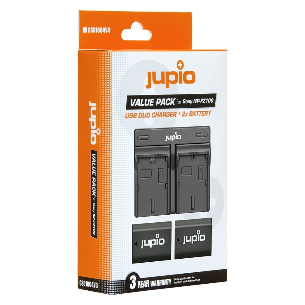 Zestaw Jupio 2× bateria NP-FZ100 2040 mAh + ładowarka dualna do Sony