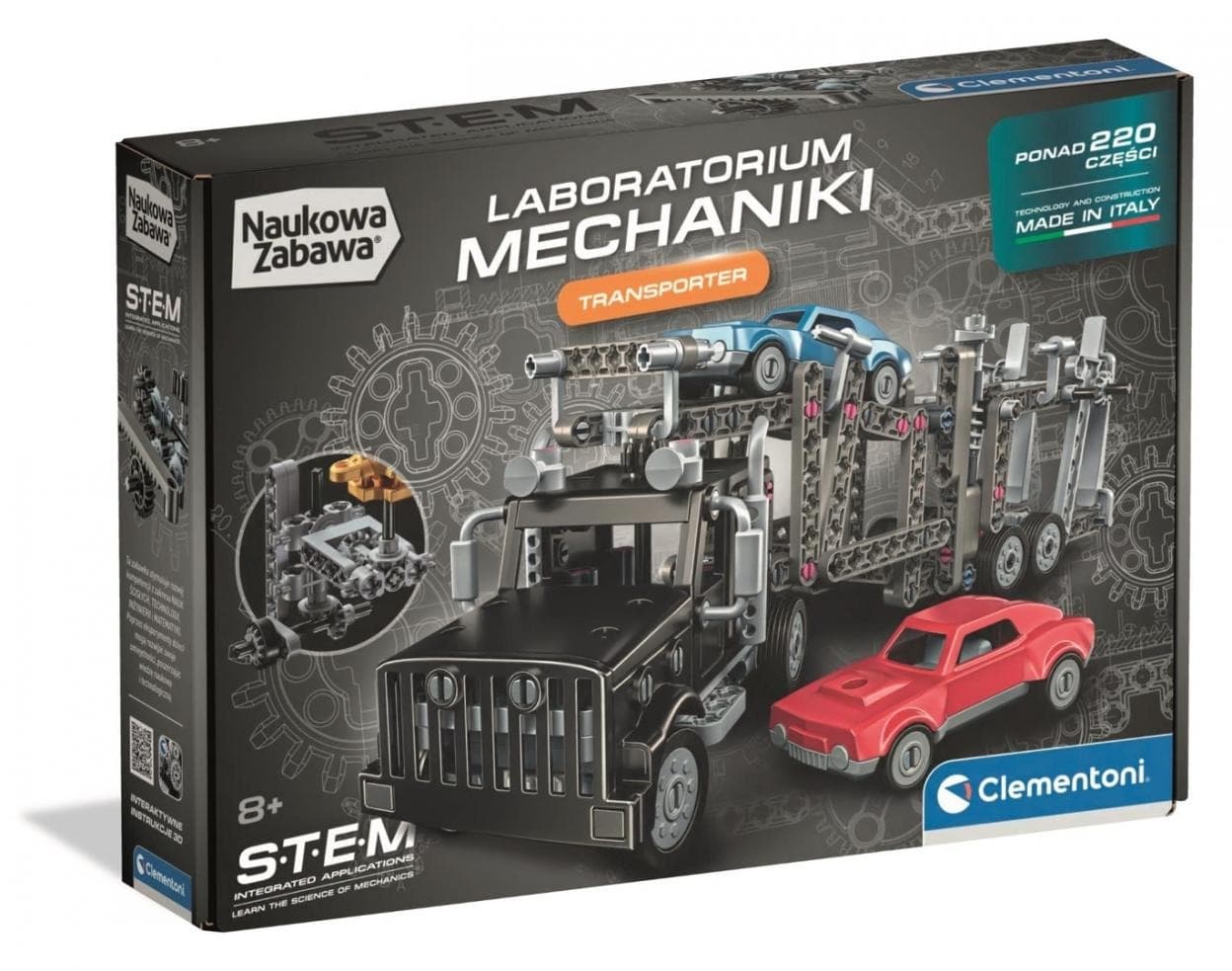 Zestaw konstrukcyjny Transporter Clementoni Laboratorium Mechaniki 260x60 mm