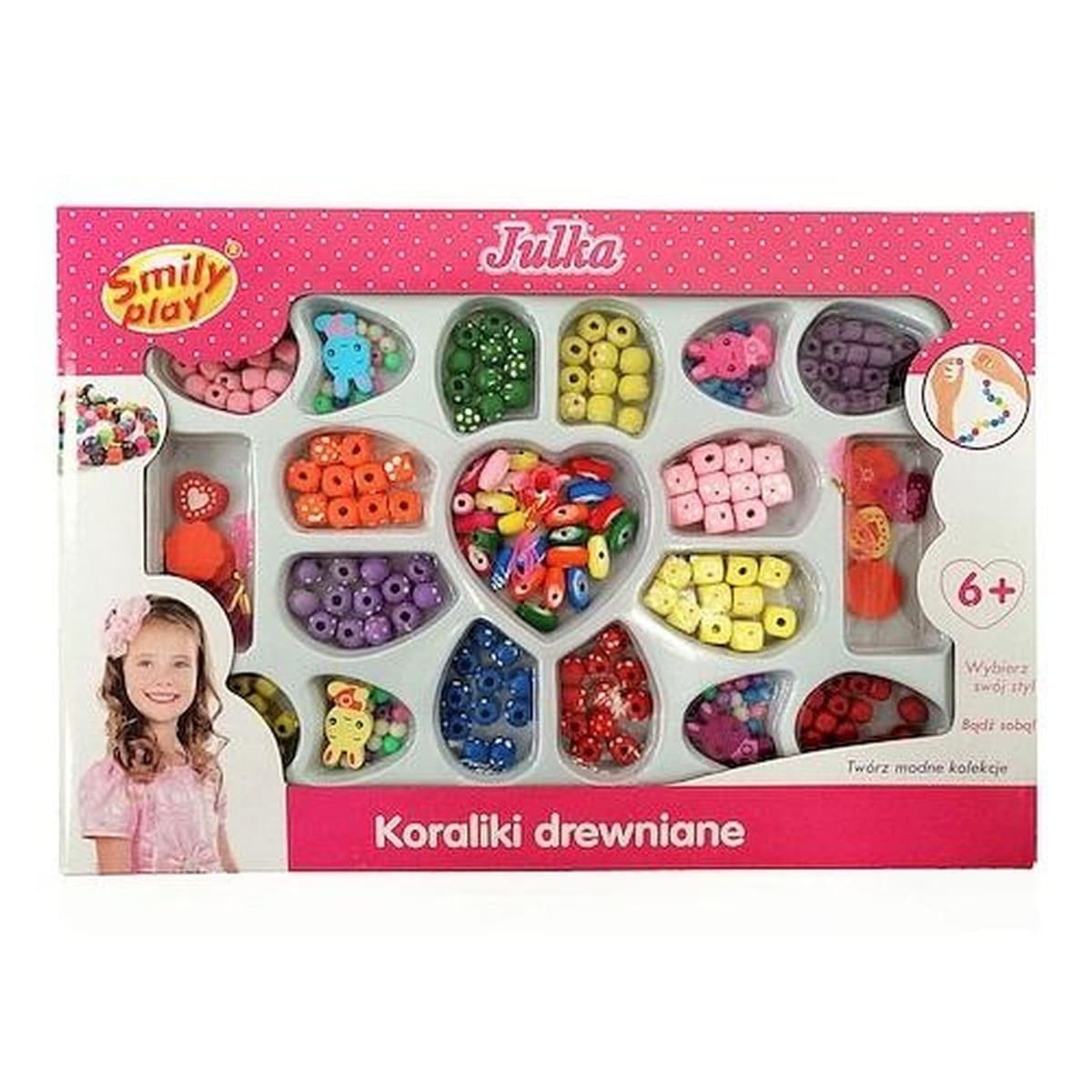 Zestaw koralików drewnianych dla dzieci SP83791 AN01
