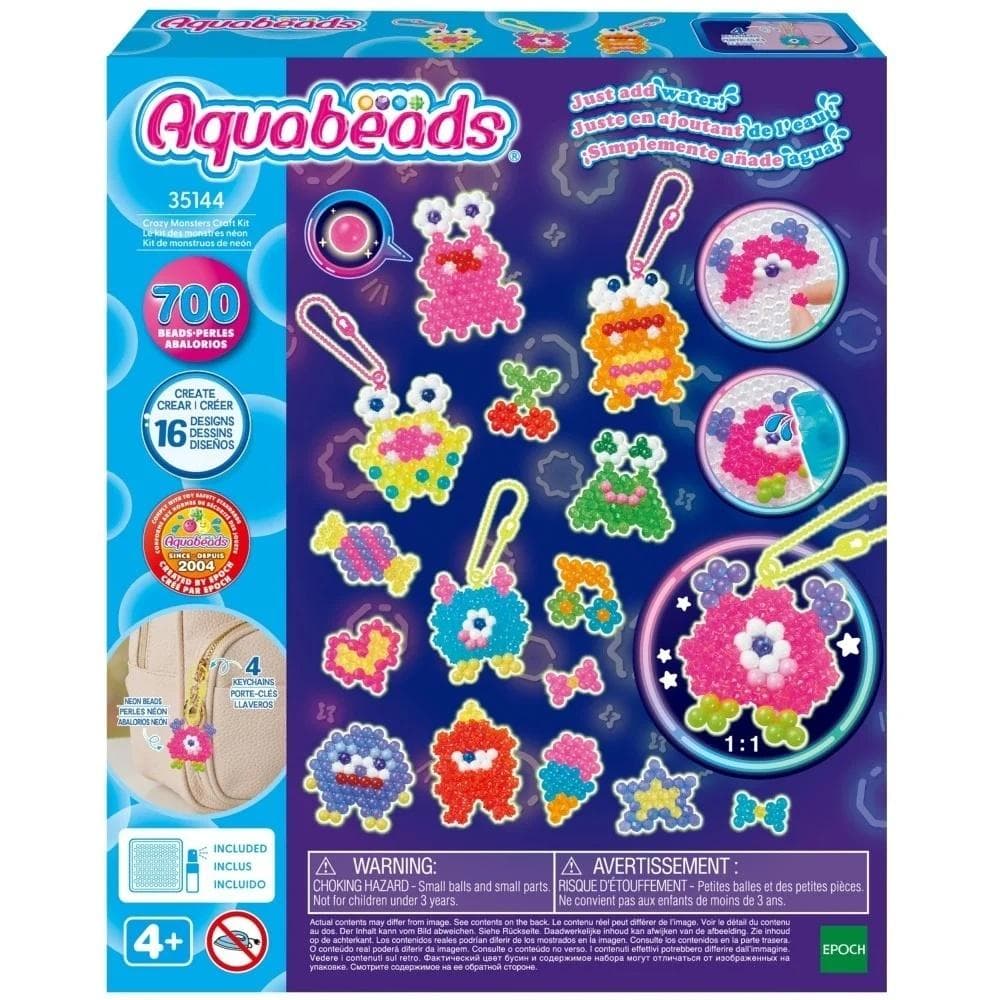 Zestaw kreatywny Aquabeads Szalone Potwory 700 koralików