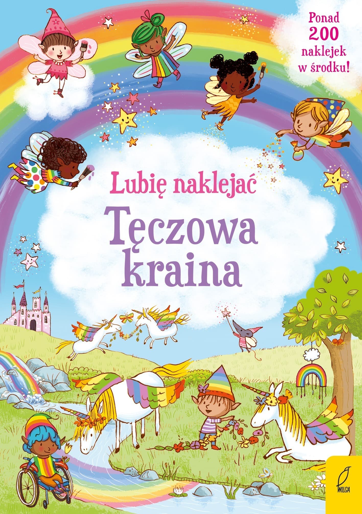 Zeszyt z naklejkami dla dzieci Tęczowa kraina