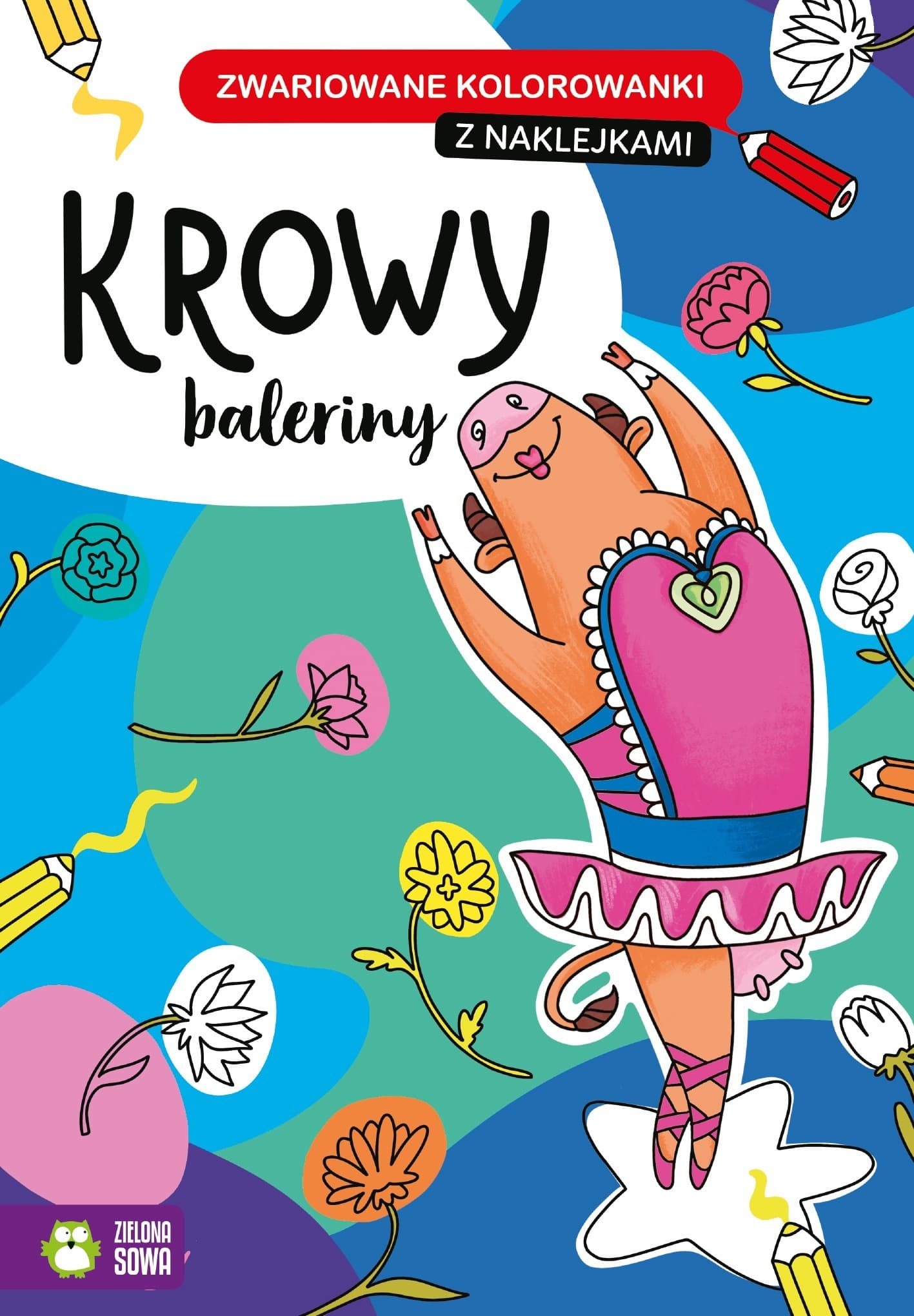 Zwariowane kolorowanki Krowy baleriny dla dzieci