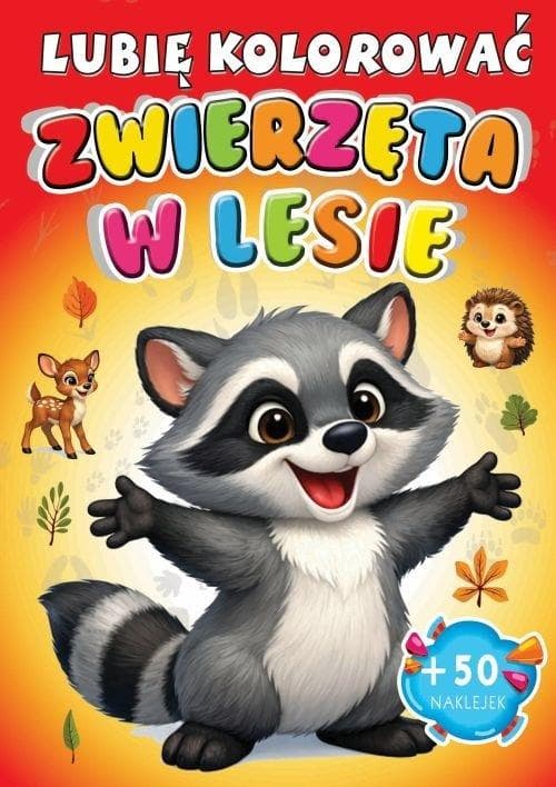 Zwierzęta w lesie książka do kolorowania dla dzieci