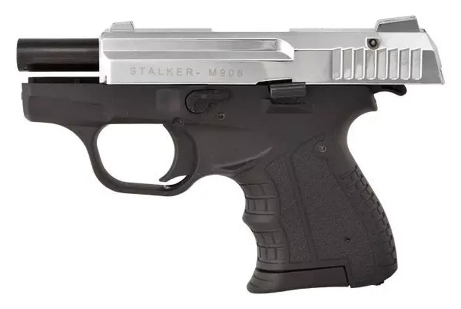 Pistolet hukowy alarmowo-sygnałowy Stalker M906 BAS kaliber .22 Long Blank (6 mm) chromowany