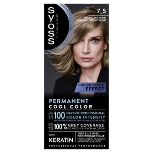 Syoss Farba do włosów Naturalny Popielaty Blond 7-5