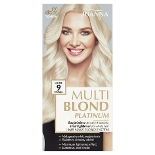 Joanna Multi Blond Rozjaśniacz do Włosów Platynowy do 9 Tonów