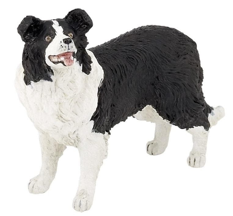 Figurka border collie ręcznie malowana Papo