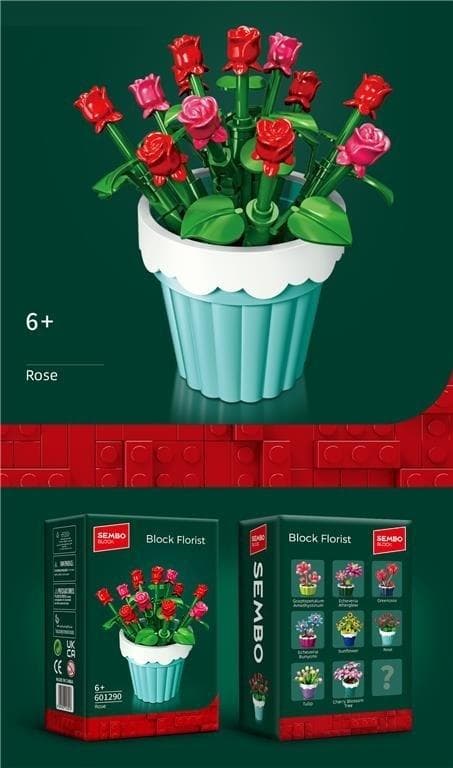 Klocki Sembo Block Florist Różany Ogród 90x150 mm