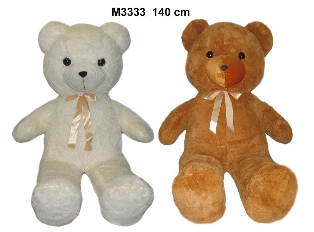 Pluszowy miś maskotka 140 cm siedzący z kokardą