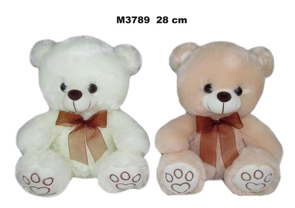 Maskotka pluszowa Miś z brązową kokardą 30 cm