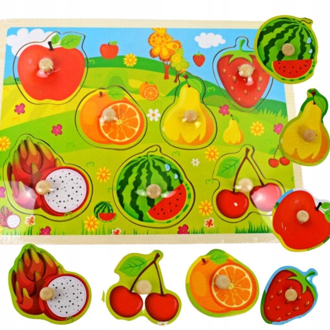 Puzzle edukacyjne owoce dla dzieci