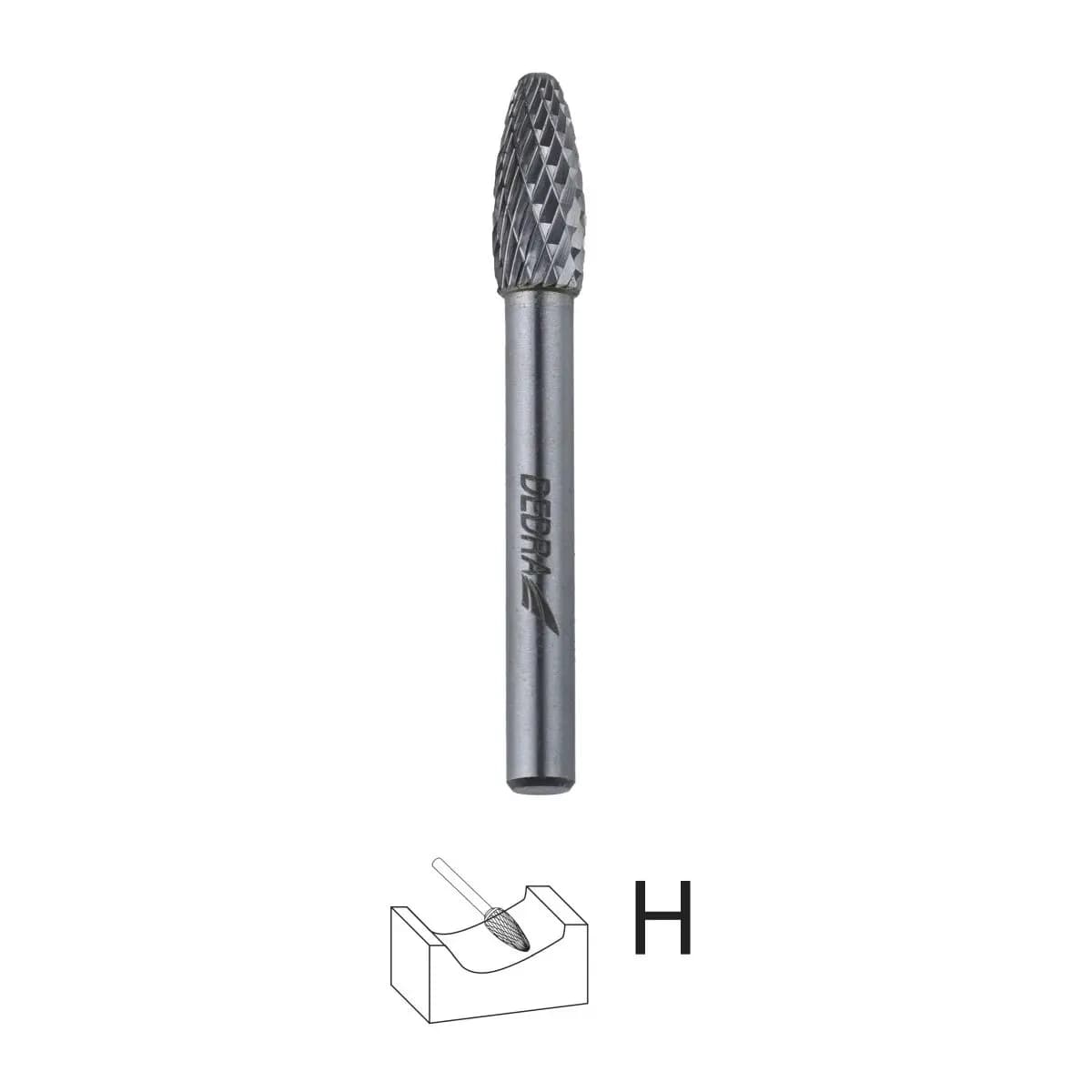 Frez Trzpieniowy Płomieniowy Węglik Spiekany H12x32mm Trzpień 6mm