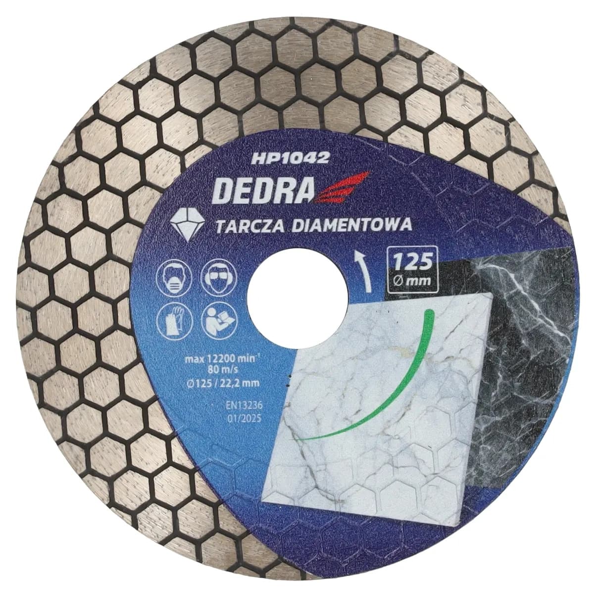 Tarcza diamentowa 125 mm do cięcia na mokro i sucho