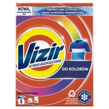 Vizir Szybkie rozpuszczanie Do kolorów Proszek do prania 5 prań 275 g