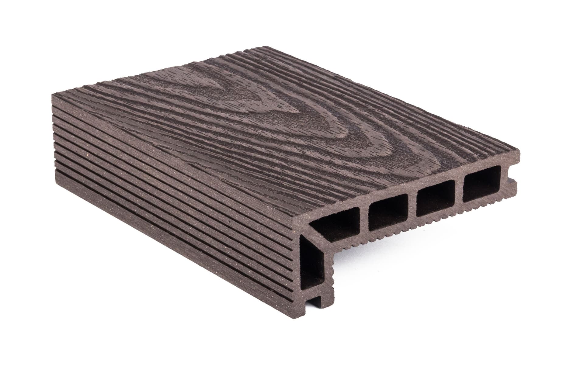 Deska tarasowa G21 wykończeniowa, 2,5 x 14 x 400 cm, Dark Wood, WPC