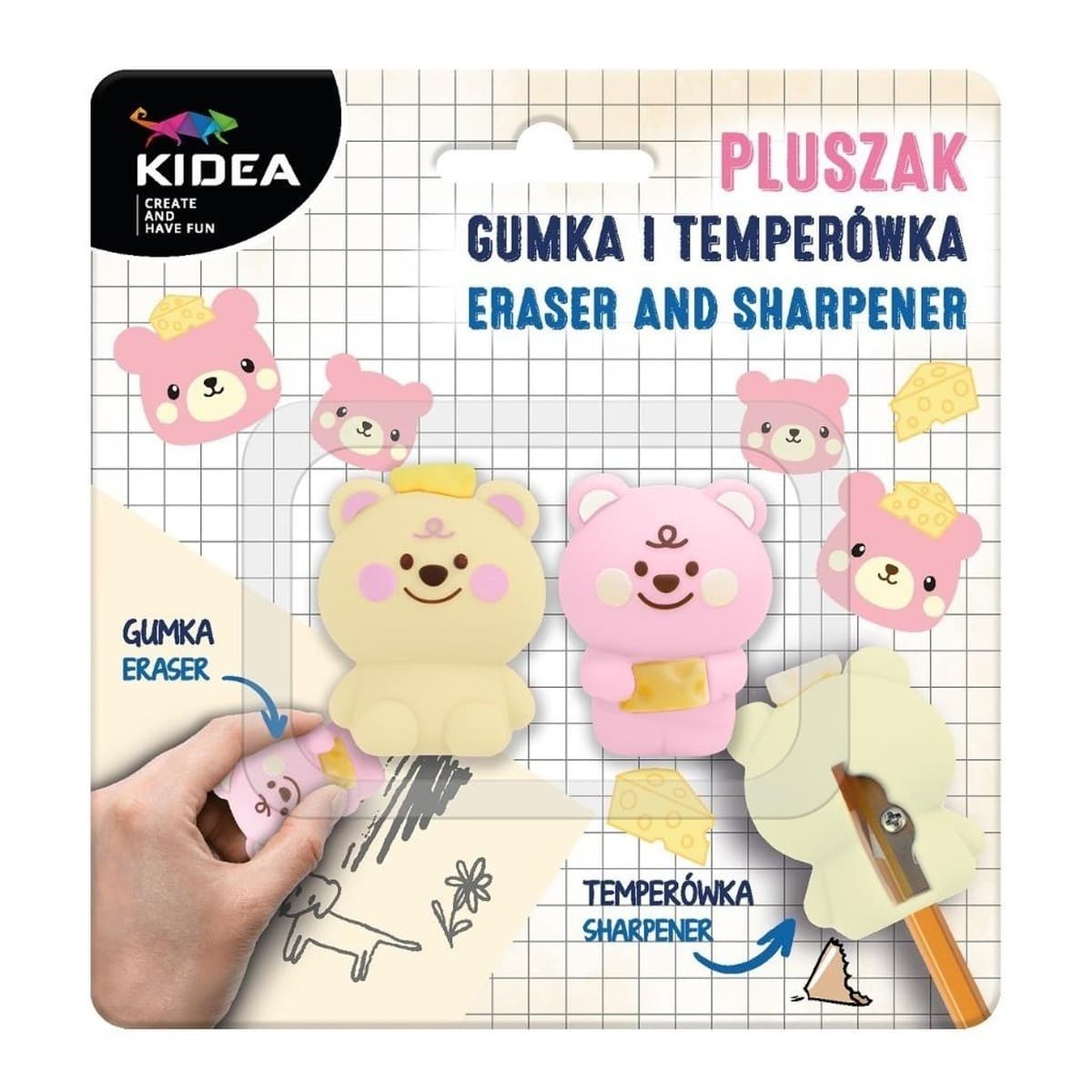 Kidea Gumka i Temperówka w Kształcie Pluszaka