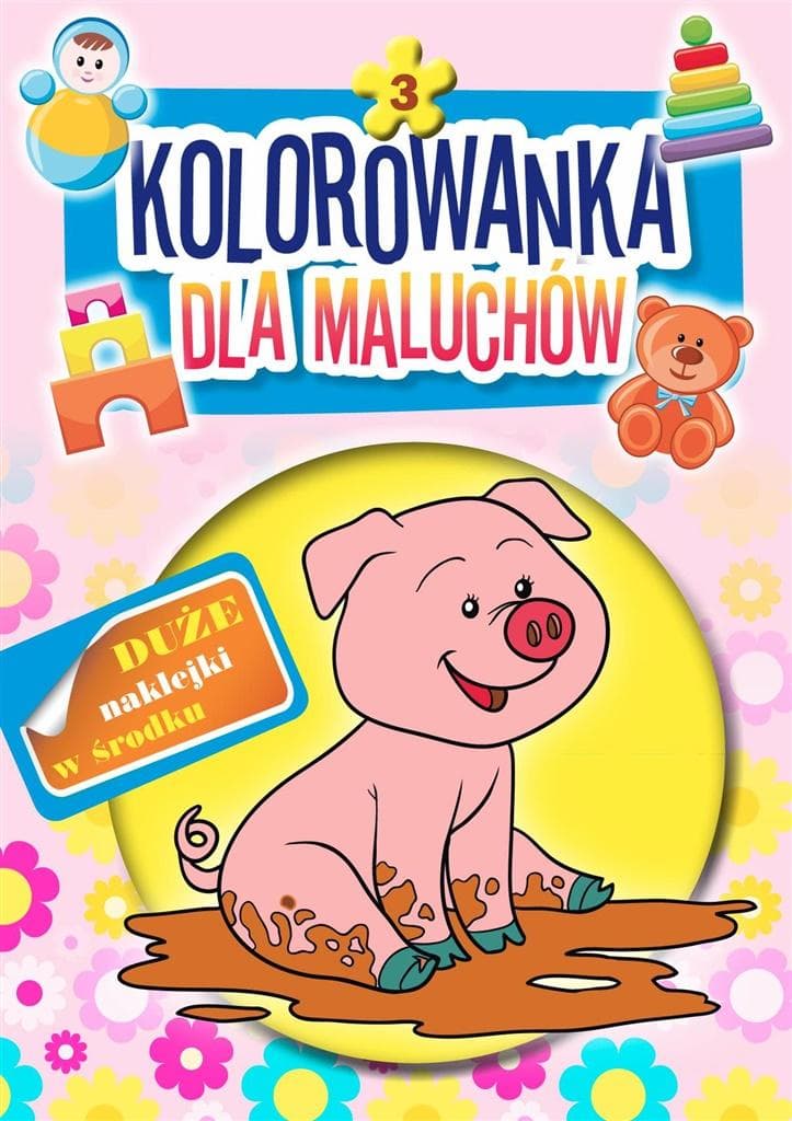 Kolorowanka dla dzieci Świnka 16 stron format 20.5x29 cm