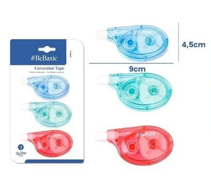 Korektor w taśmie MP Main Paper 5mm x 12m blister 3 sztuki