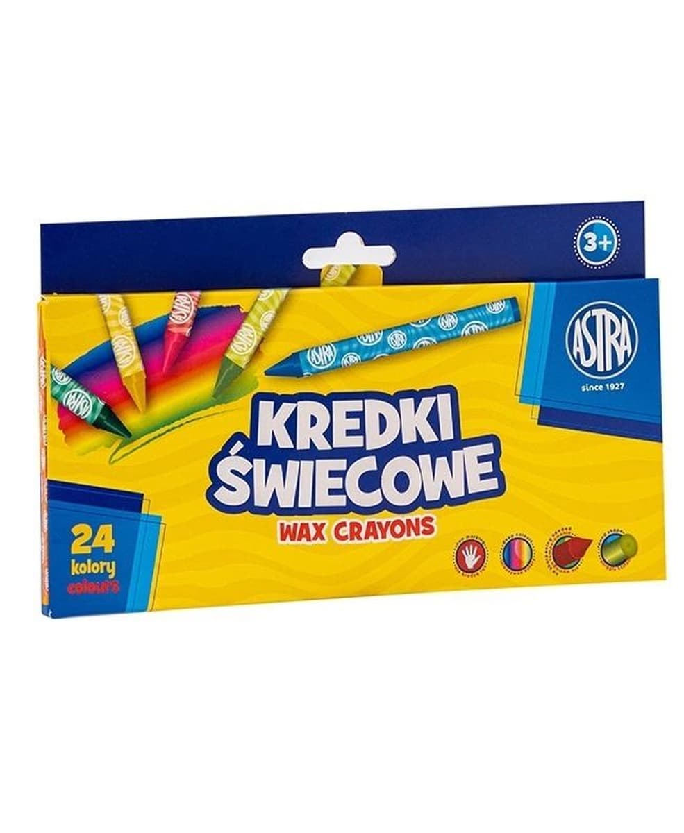 Kredki świecowe okrągłe Astra 24 kolory