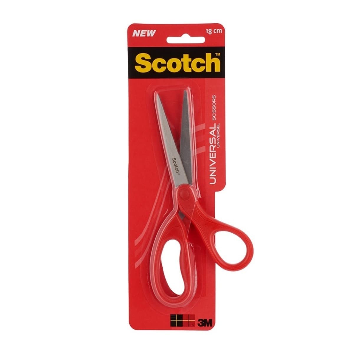 Nożyczki Scotch uniwersalne czerwone 18cm