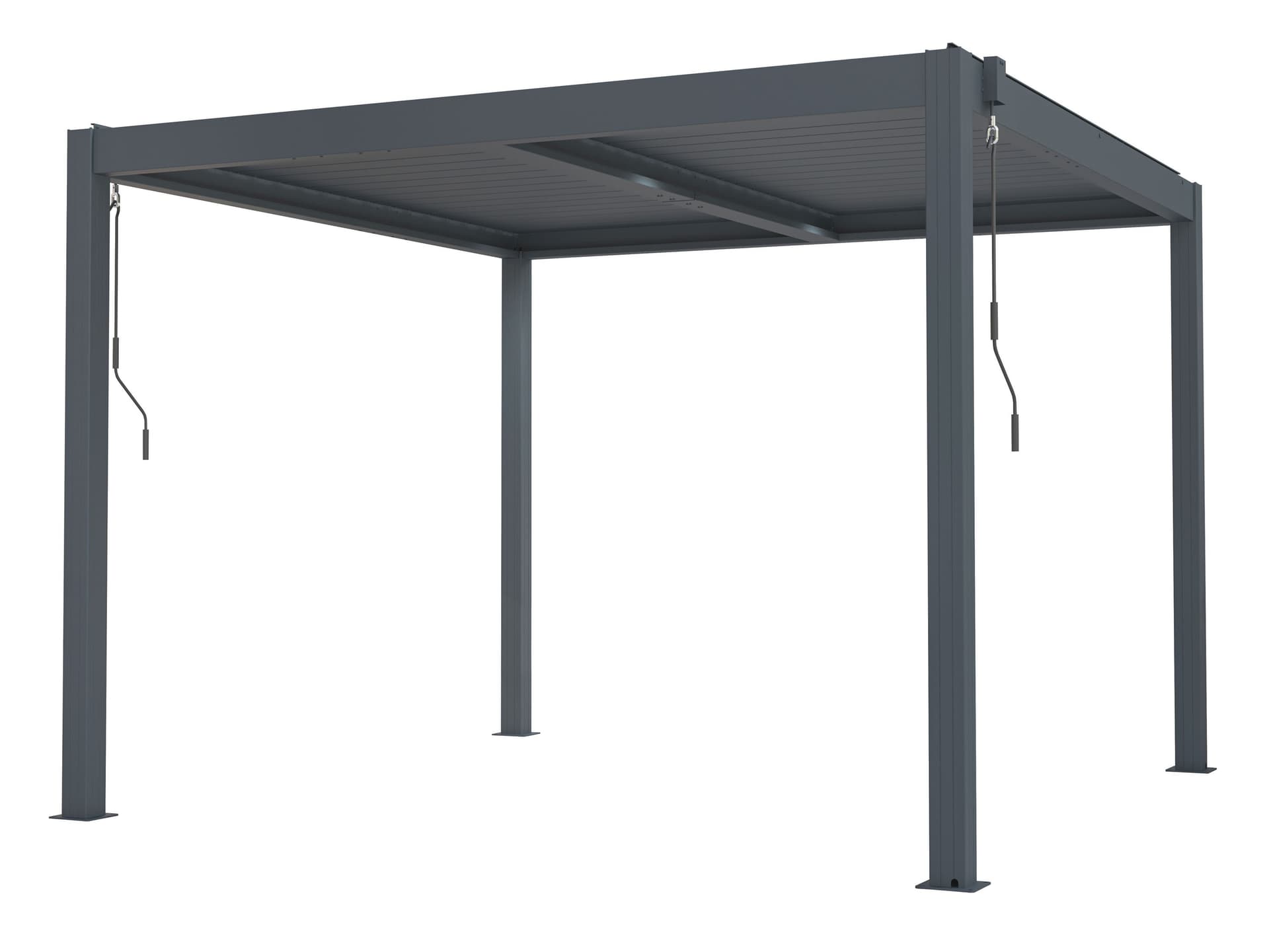 Pergola bioklimatyczna G21 Austin 3x3 m, aluminiowa antracytowa