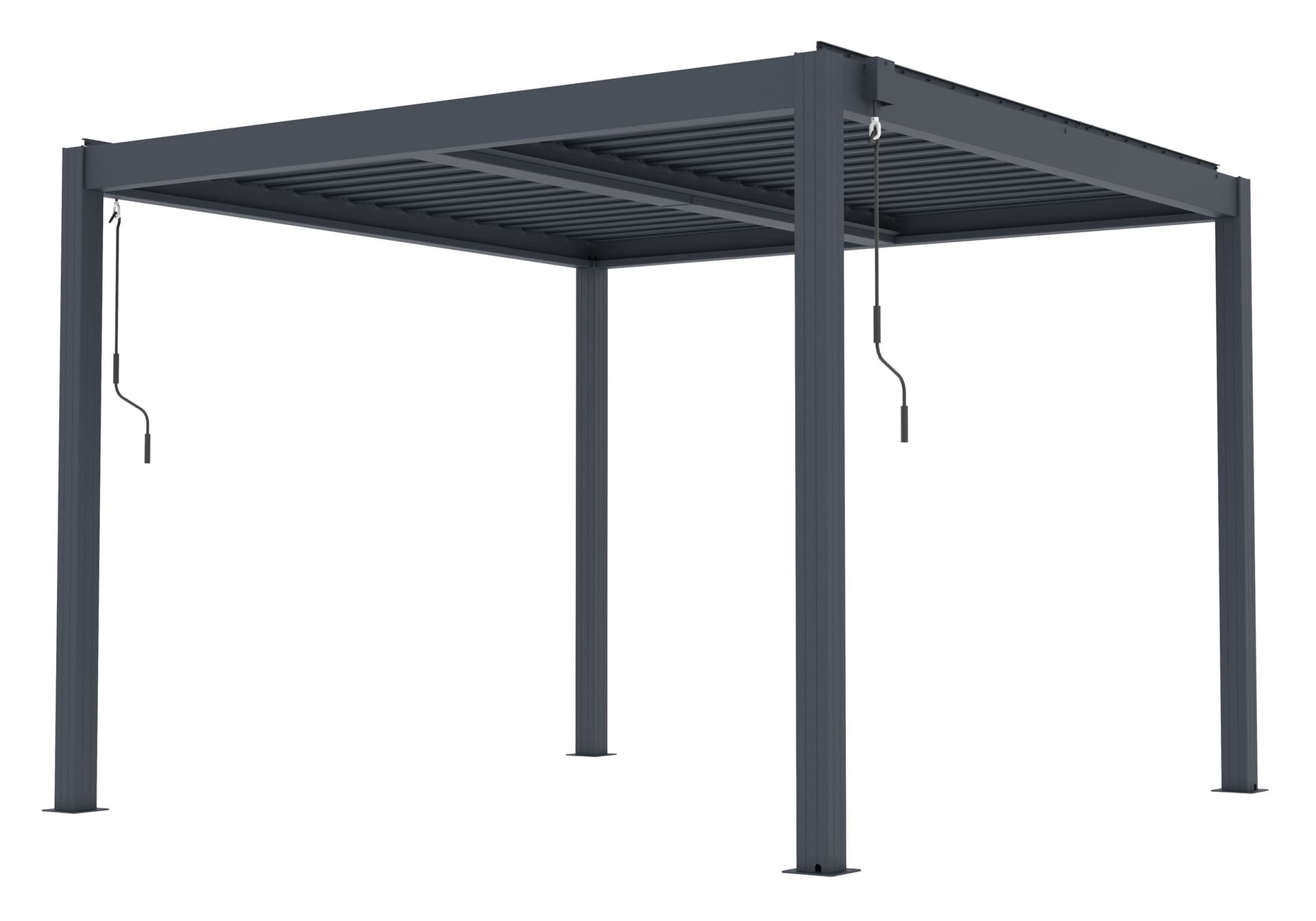 Pergola bioklimatyczna G21 Austin Premium 3x3 m, antracytowa aluminiowa
