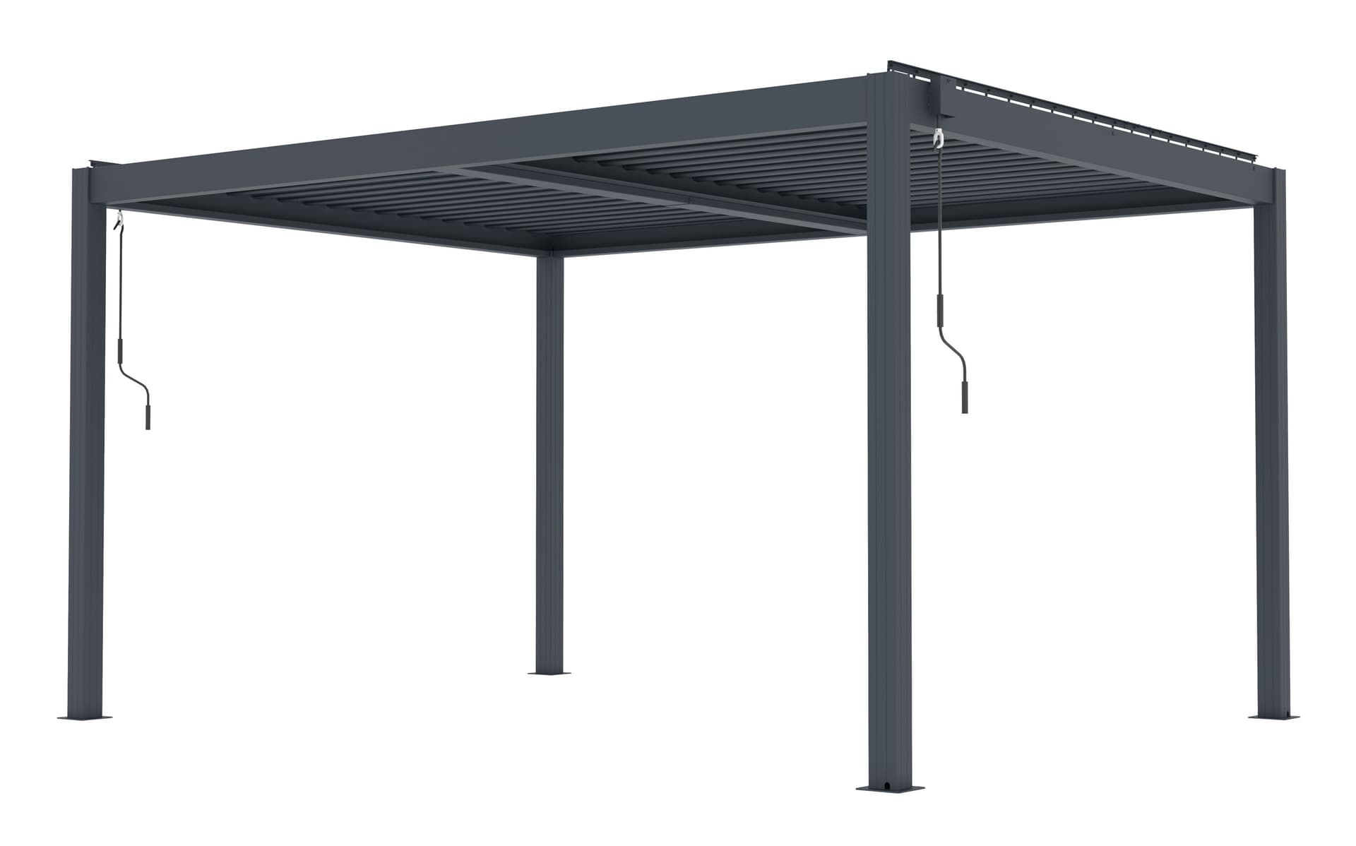 Pergola bioklimatyczna G21 Austin Premium 4x3 m, antracytowa aluminiowa