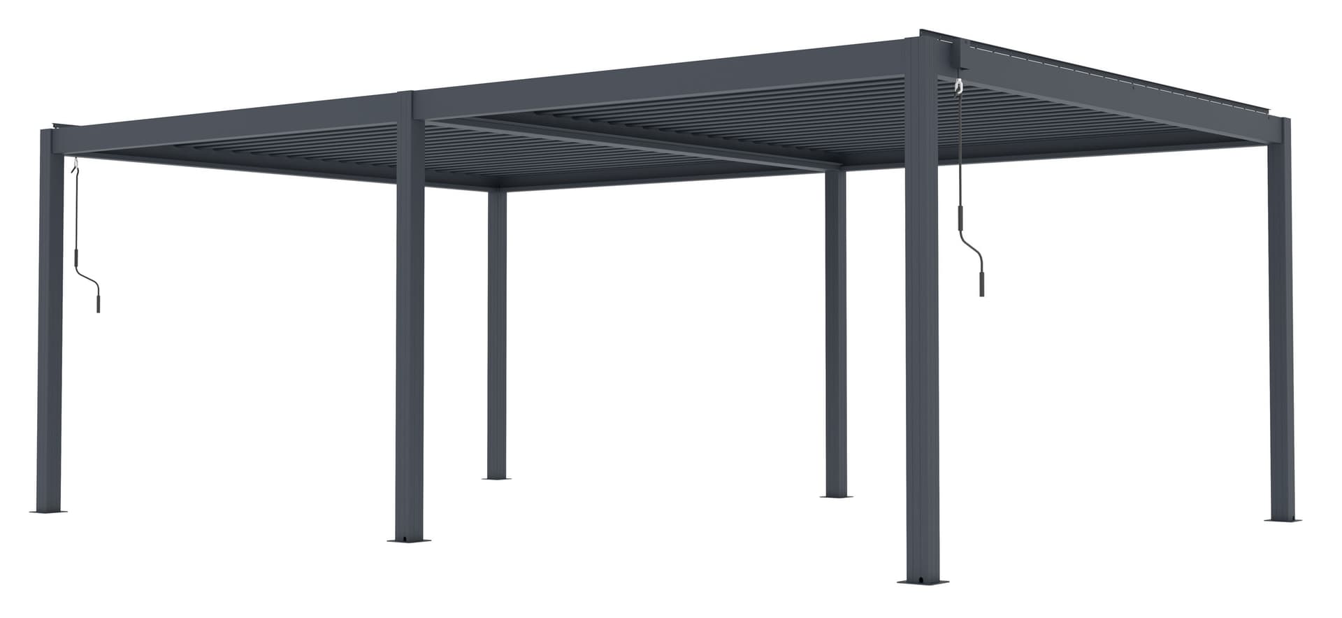 Pergola bioklimatyczna G21 Austin Premium 6x4 m, antracytowa aluminiowa