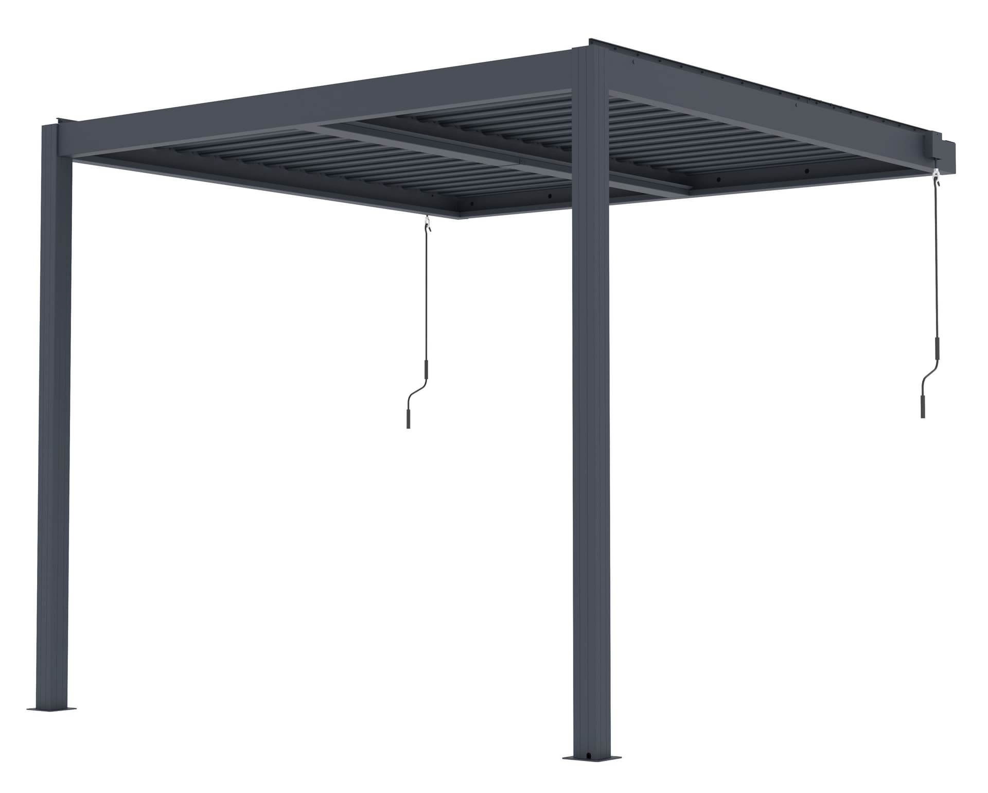 Pergola bioklimatyczna G21 Trenton Premium 3x3 m, antracytowa aluminiowa