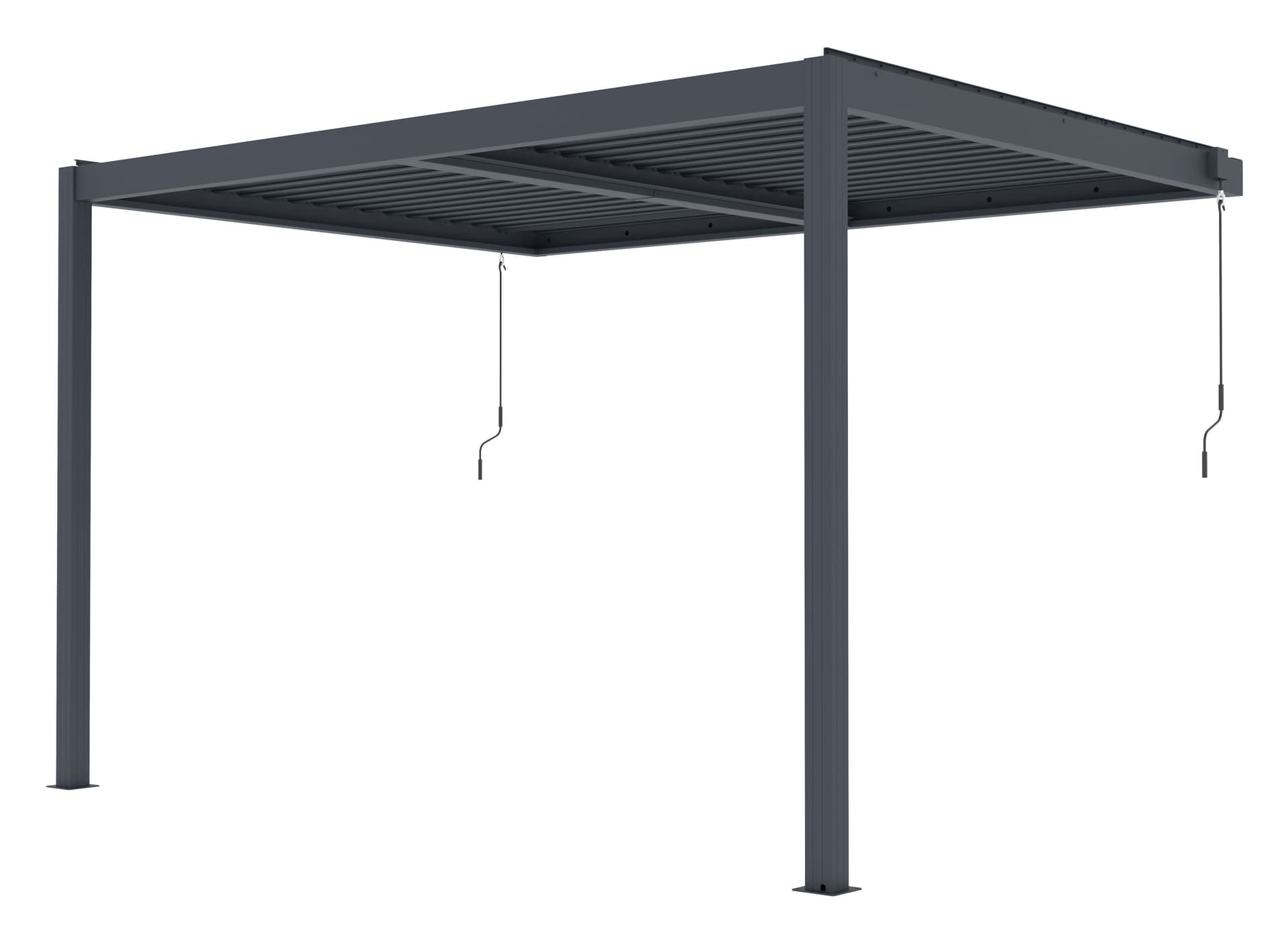 Pergola bioklimatyczna G21 Trenton Premium 4x3 m, antracytowa aluminiowa