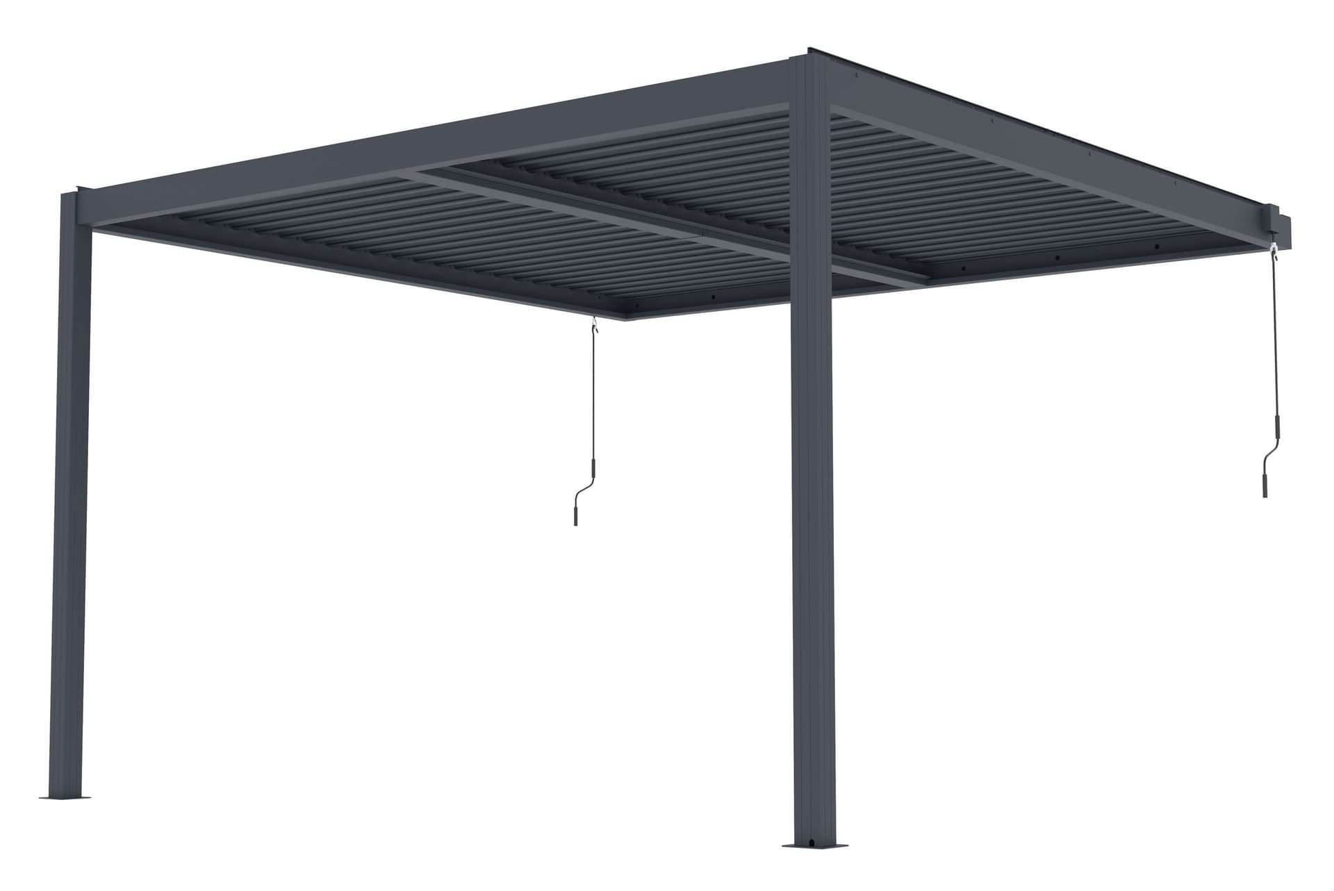 Pergola bioklimatyczna G21 Trenton Premium 4x4 m, antracytowa aluminiowa
