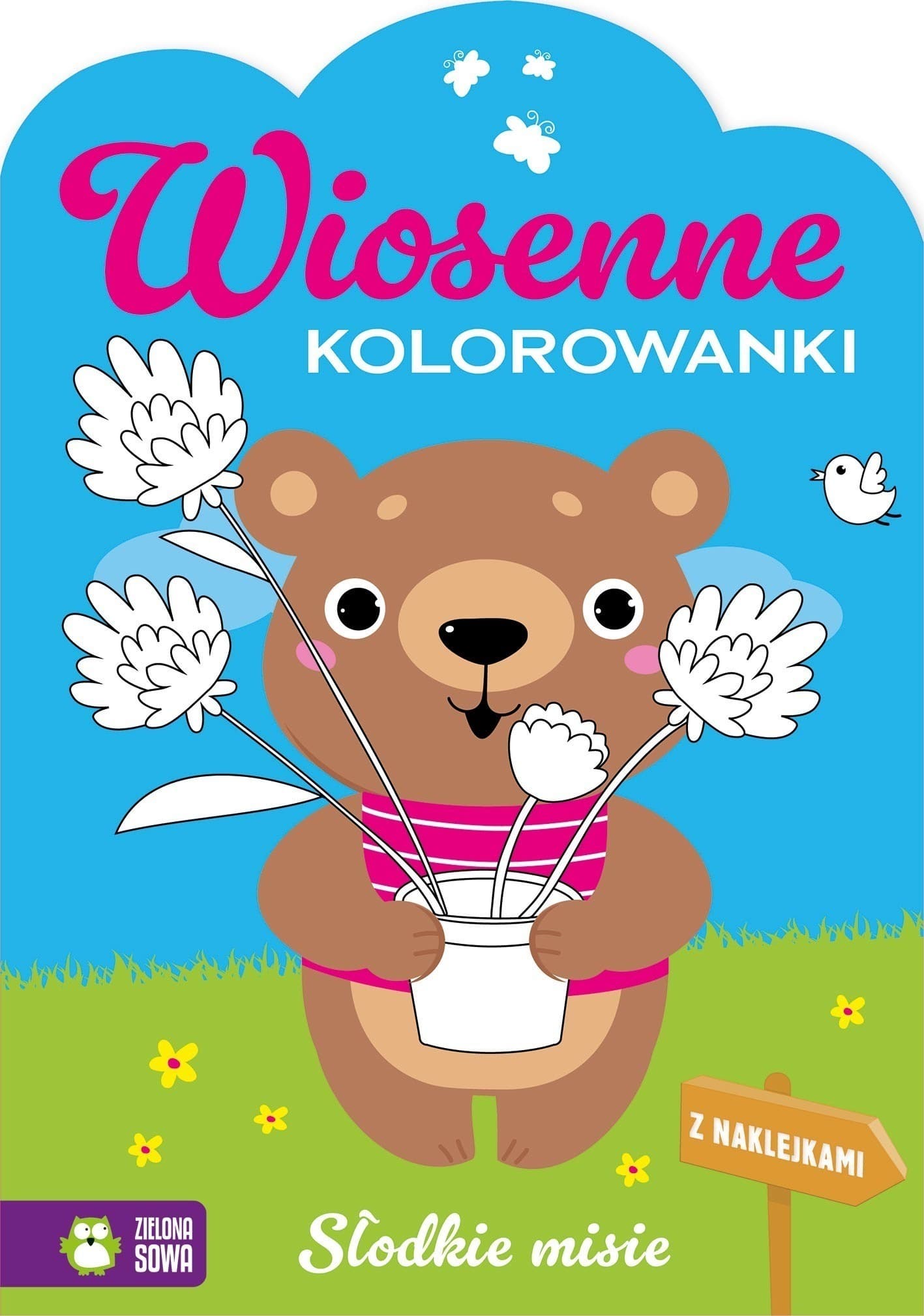 Słodkie misie. Wiosenne kolorowanki