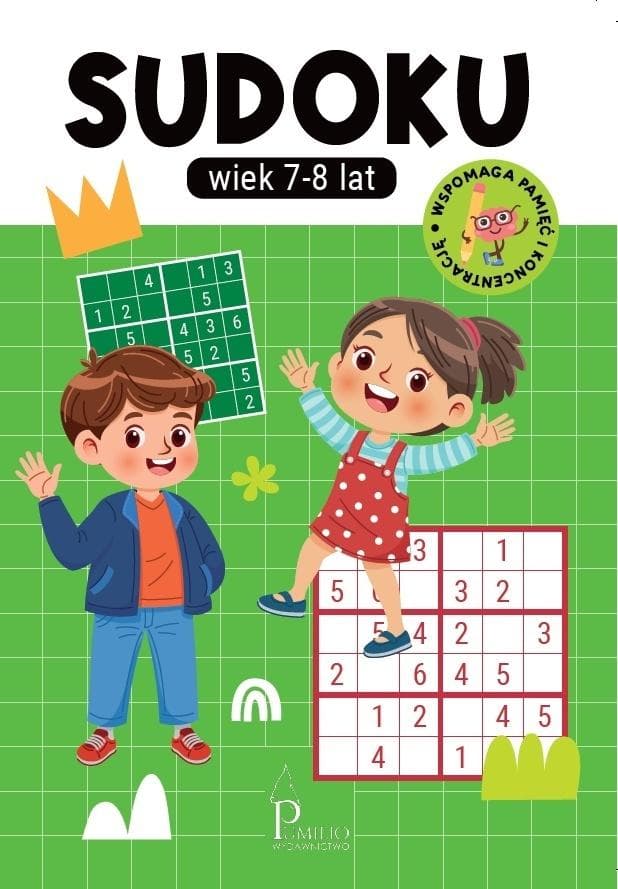 Sudoku dla dzieci 7-8 lat 32 strony Pumilio
