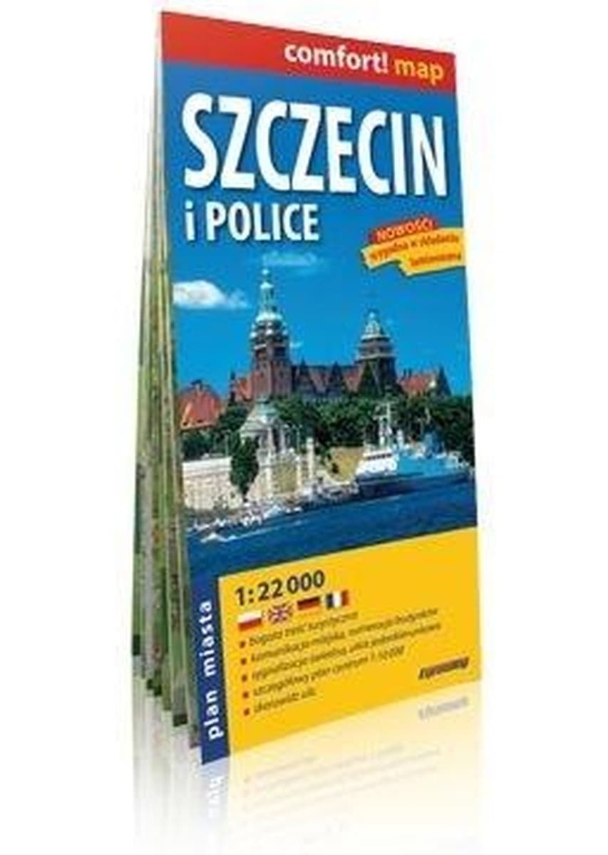 Szczecin plan miasta 1:22 000 laminat 2023