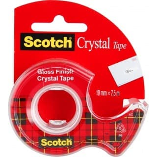 Taśma biurowa Scotch Crystal Clear transparentna 19mm x7,5m