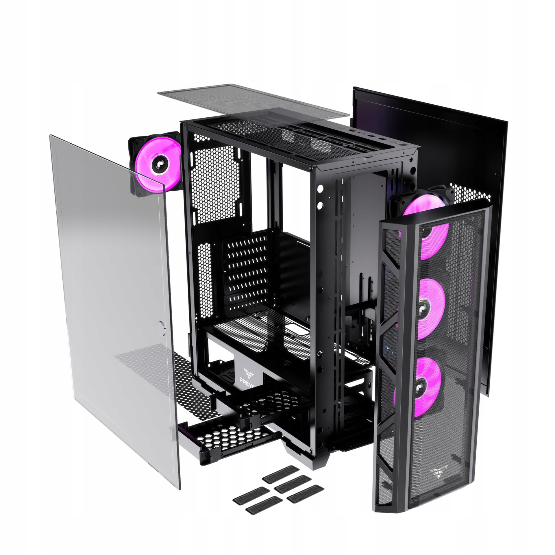 SSUPD Meshroom S V2 Obudowa PC, Mini-ITX, ATX, Mesh – Czarna, PCIe 5.0