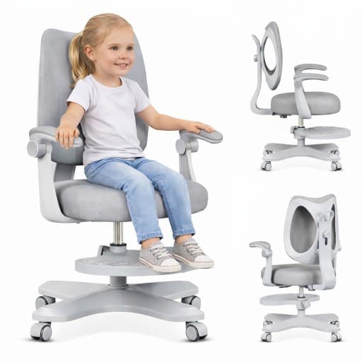 Fotel obrotowy ergonomiczny dla dzieci i młodzieży 4.3 Blue-Grey