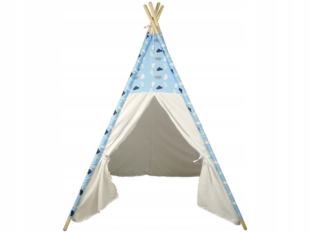 Domek Namiot Tipi dla Dzieci - Wodoodporny, z Motywem Chmurek, Idealny do Ogrodu