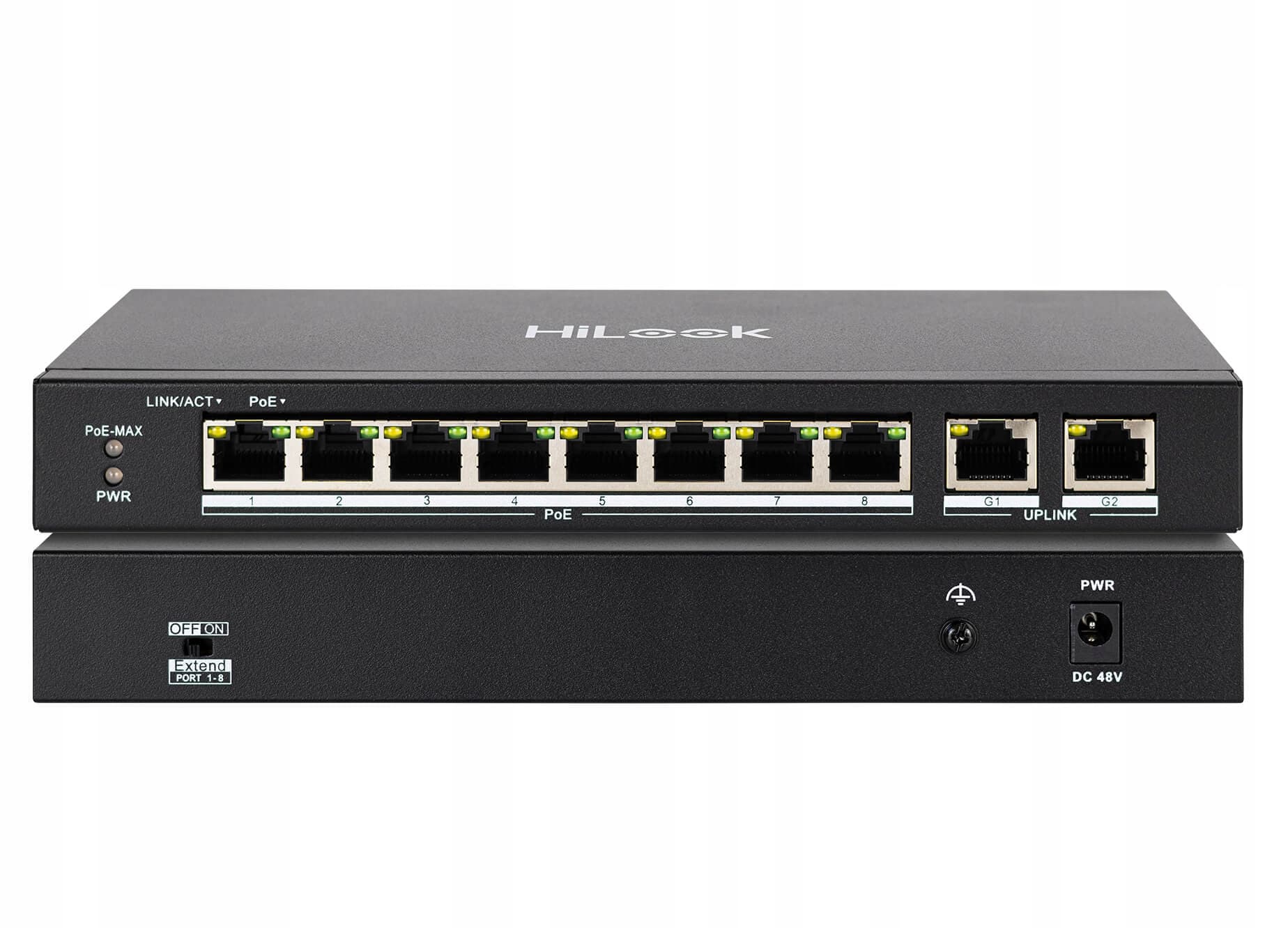 SW-10-POE Switch PoE 8+2, 8x PoE, 60W Hilook