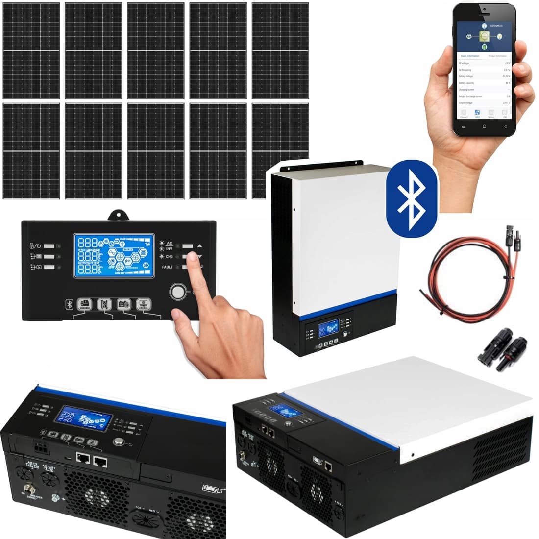 Hybrydowy zestaw solarny off-grid ESB-7kW-24 MPPT 8xPV