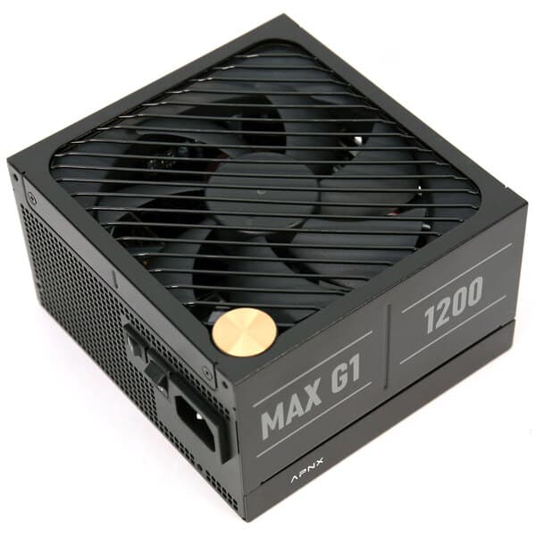 APNX MAX G1 1200W 80 PLUS Gold Zasilacz ATX 3.1 PCIe 5.1, w pełni modularny, kompaktowy - 1200W, czarny