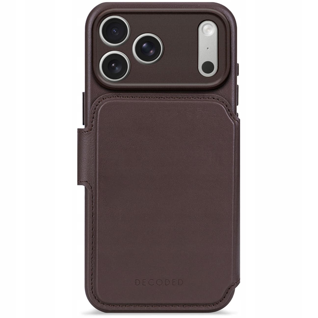 Decoded Leather Detachable Wallet - skórzane etui MagSafe do iPhone 17 Pro Max, brązowe