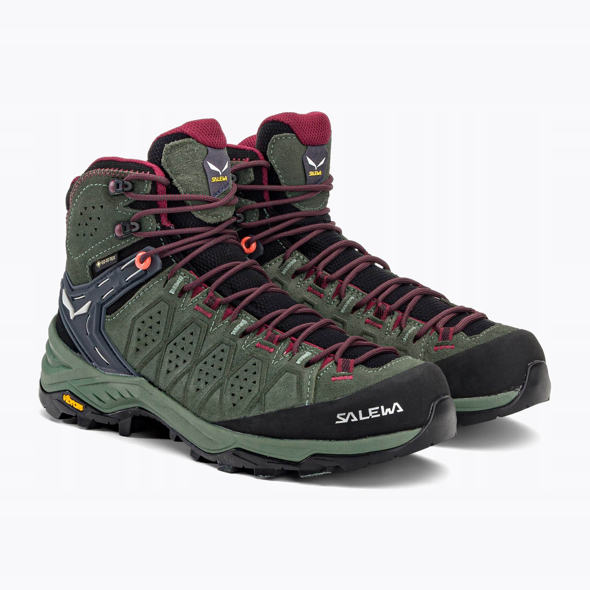 Buty trekkingowe Salewa Alp Trainer 2 Mid GTX damskie zielono-różowe