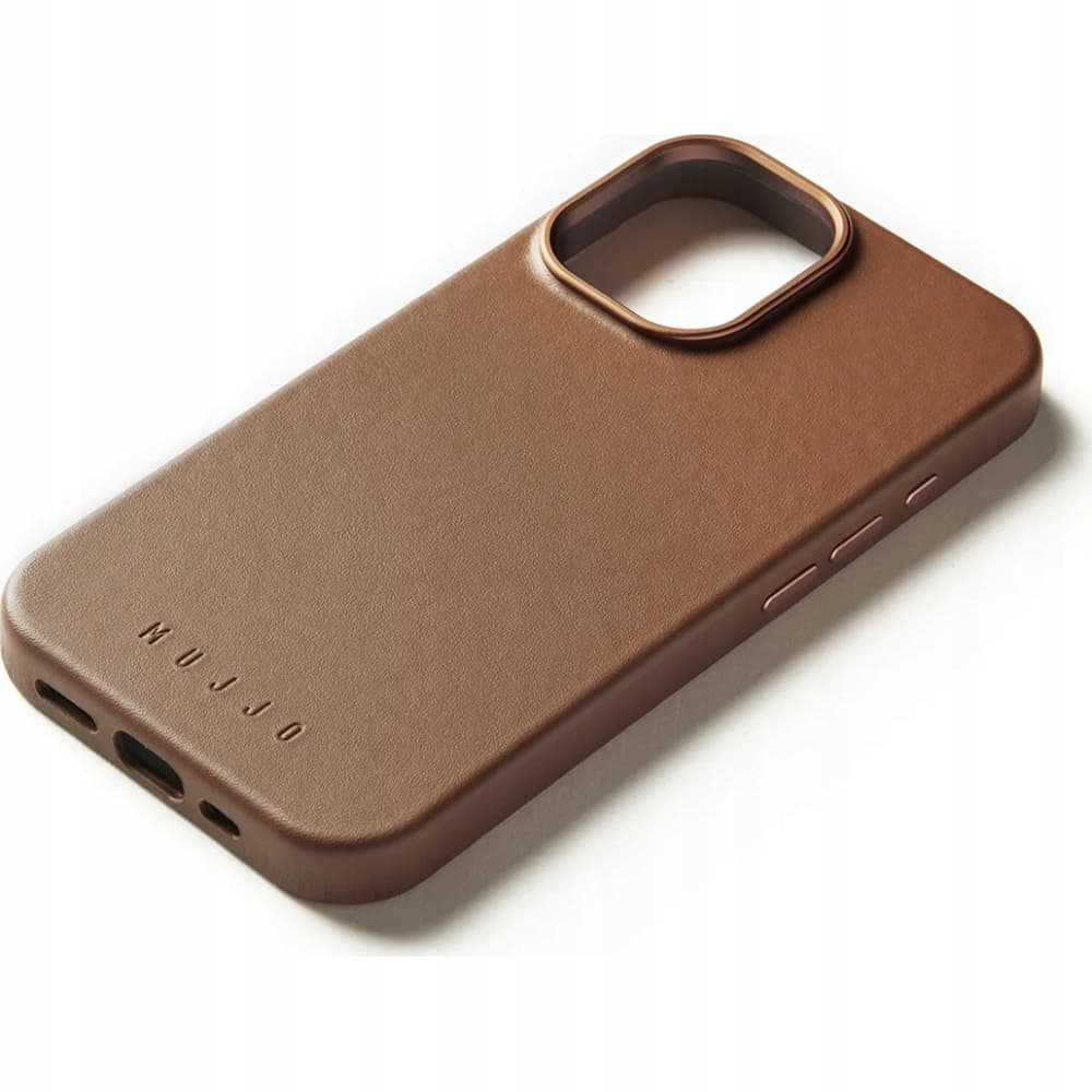 Mujjo Leather Case - etui skórzane do iPhone 17 Pro Max kompatybilne z MagSafe (brązowo-czerwone)