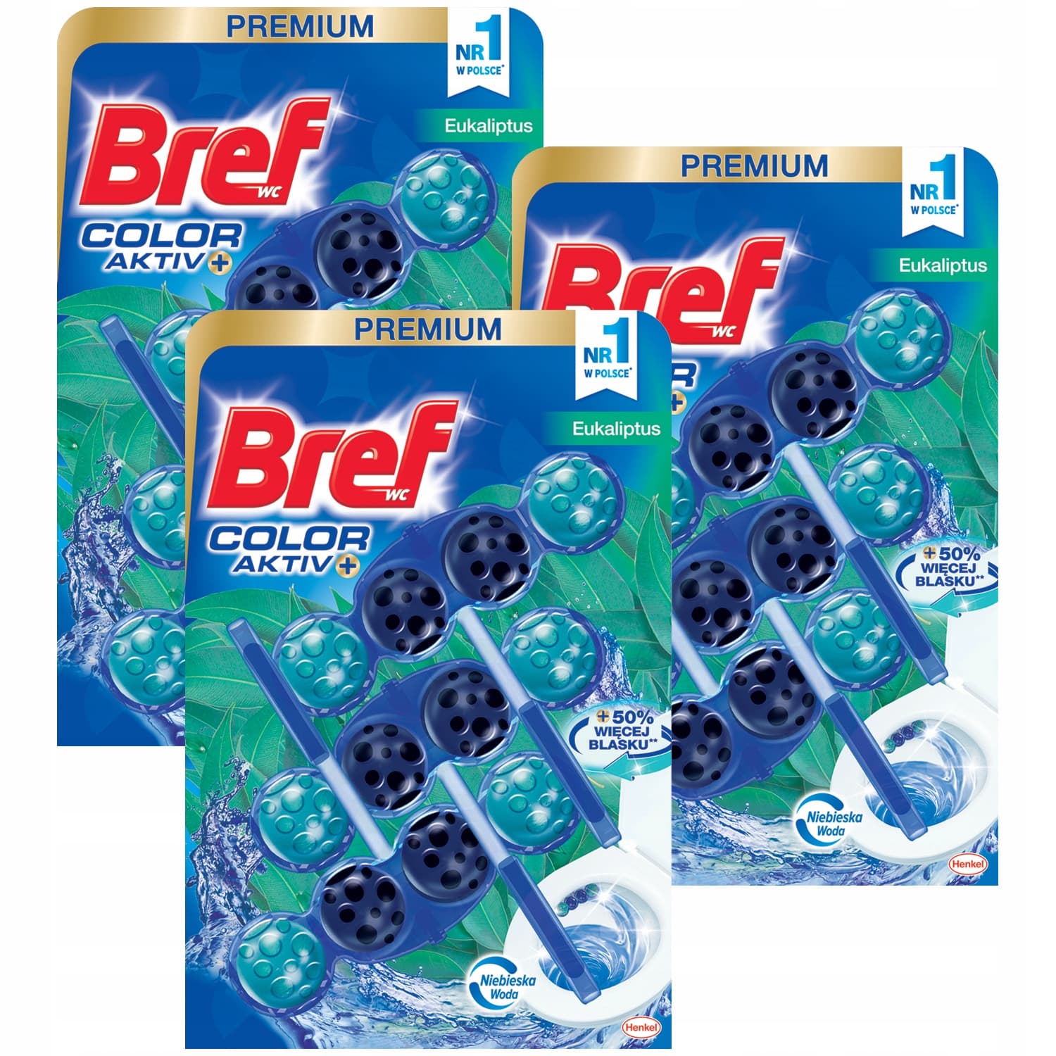Bref Color Activ Eukaliptus kostka do WC 4x50g