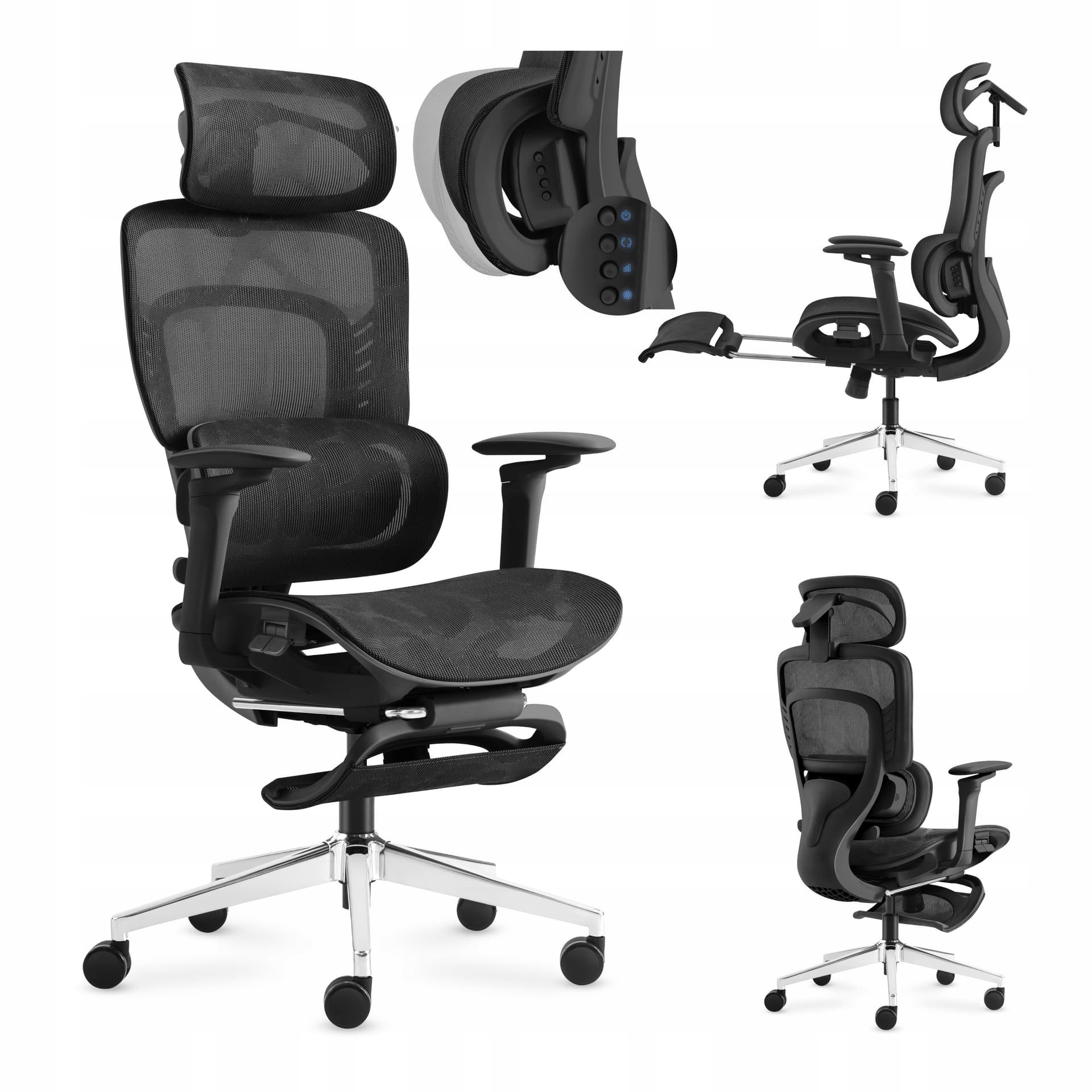 Fotel biurowy Visioner 8.3 Black N ergonomiczny