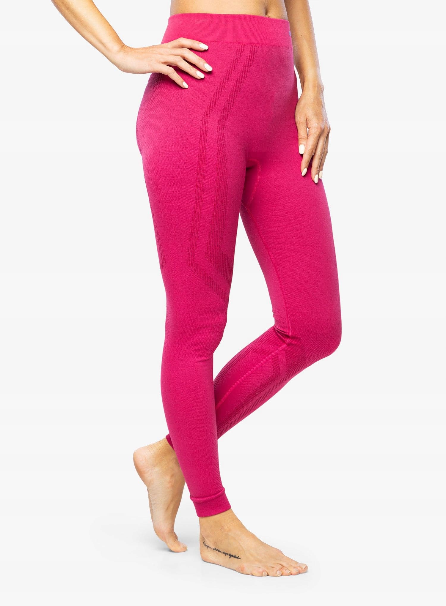 Legginsy termoaktywne damskie Brubeck Thermo Wool malinowe rozmiar L