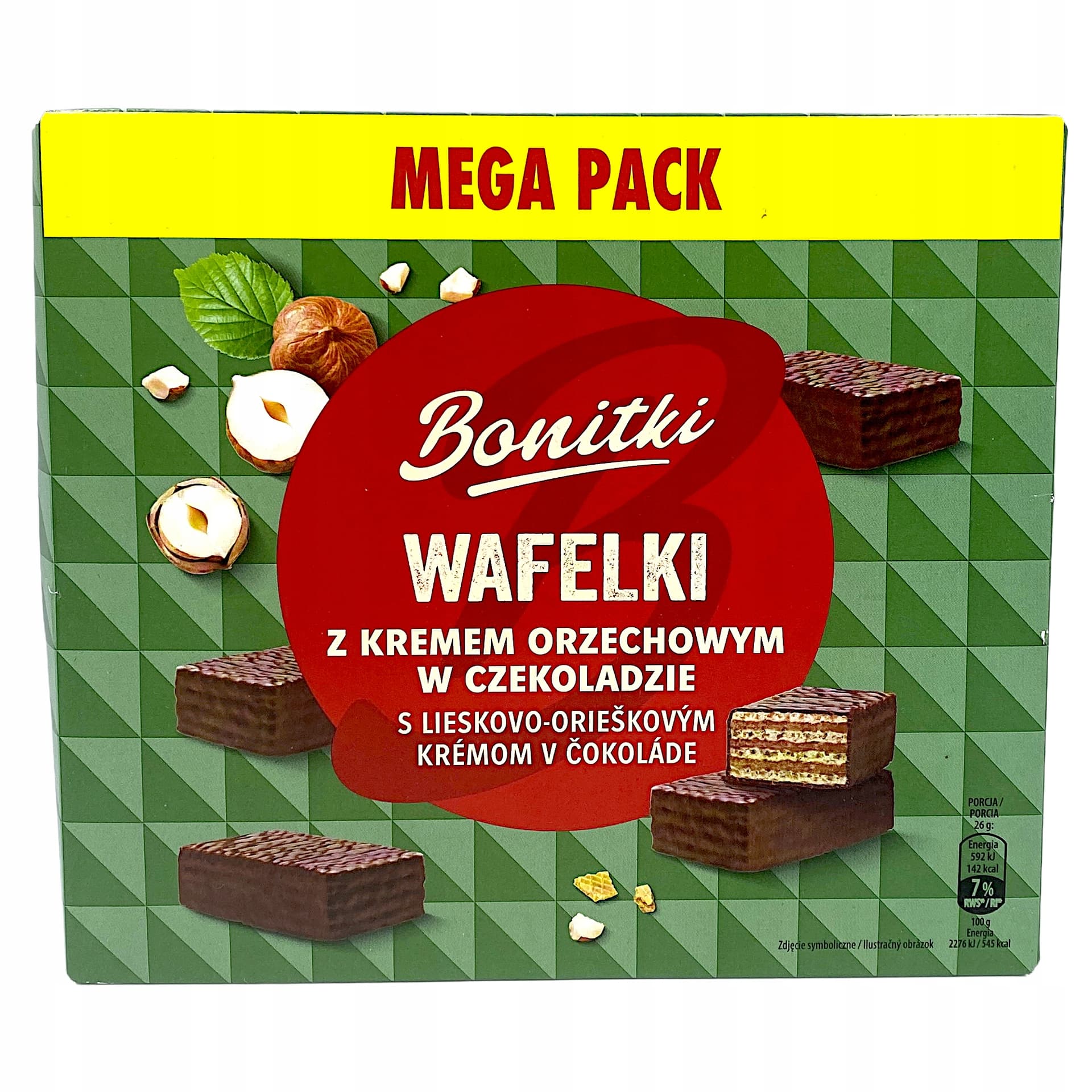Wafelki z kremem orzechowym i czekoladą 150g
