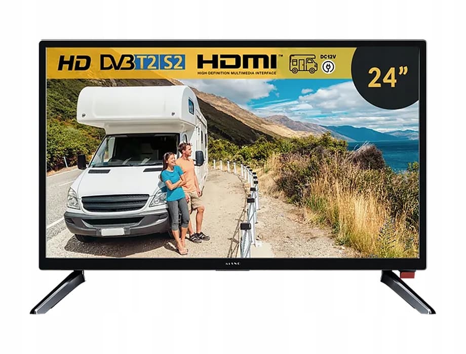 Telewizor LED 24 cale Slim 12V/230V bezramkowy Travel TV